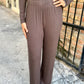 Z Supply Just Right Rib Pant- Cocoa Bean