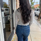 Z Supply Rosanna Stripe Sweater Top- Chalk