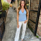 Sandy Halter Vest- Light Blue