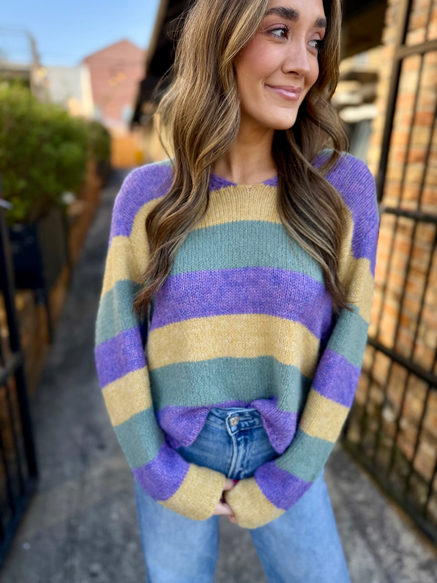 Press Stripe MG Sweater