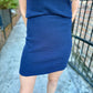 On a Stroll Mini Skirt- Navy