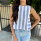 Darby Striped Top- Navy