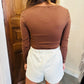 Yura Bodysuit- Chestnut