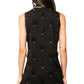 Queen Tiger Face Rhinestone Feather Tank Dress