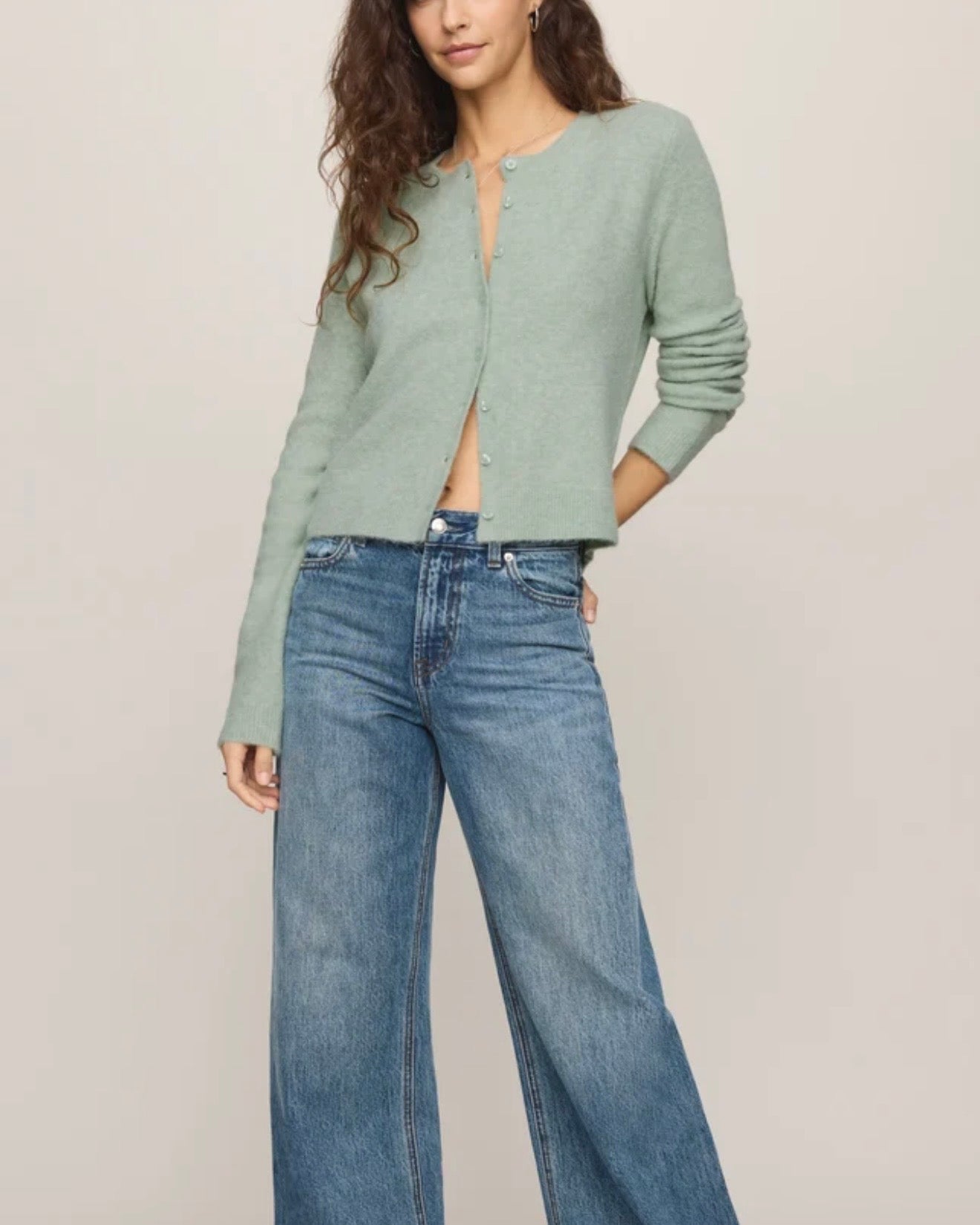 Z Supply Medina Cozy Cardigan- Mint Julep