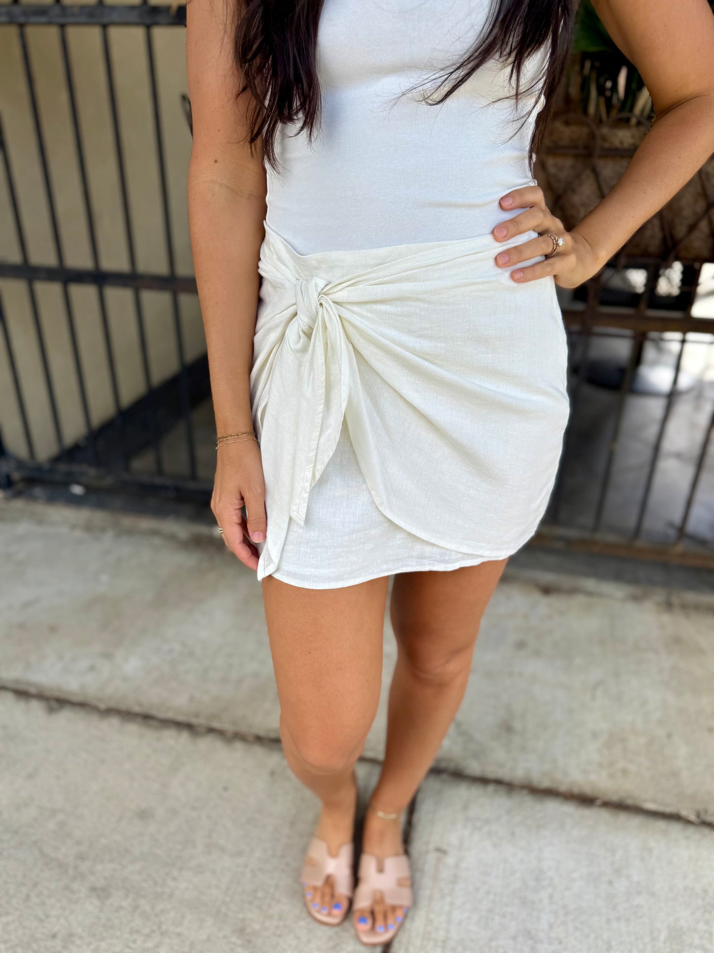 Z Supply Lorna Mini Skirt- White