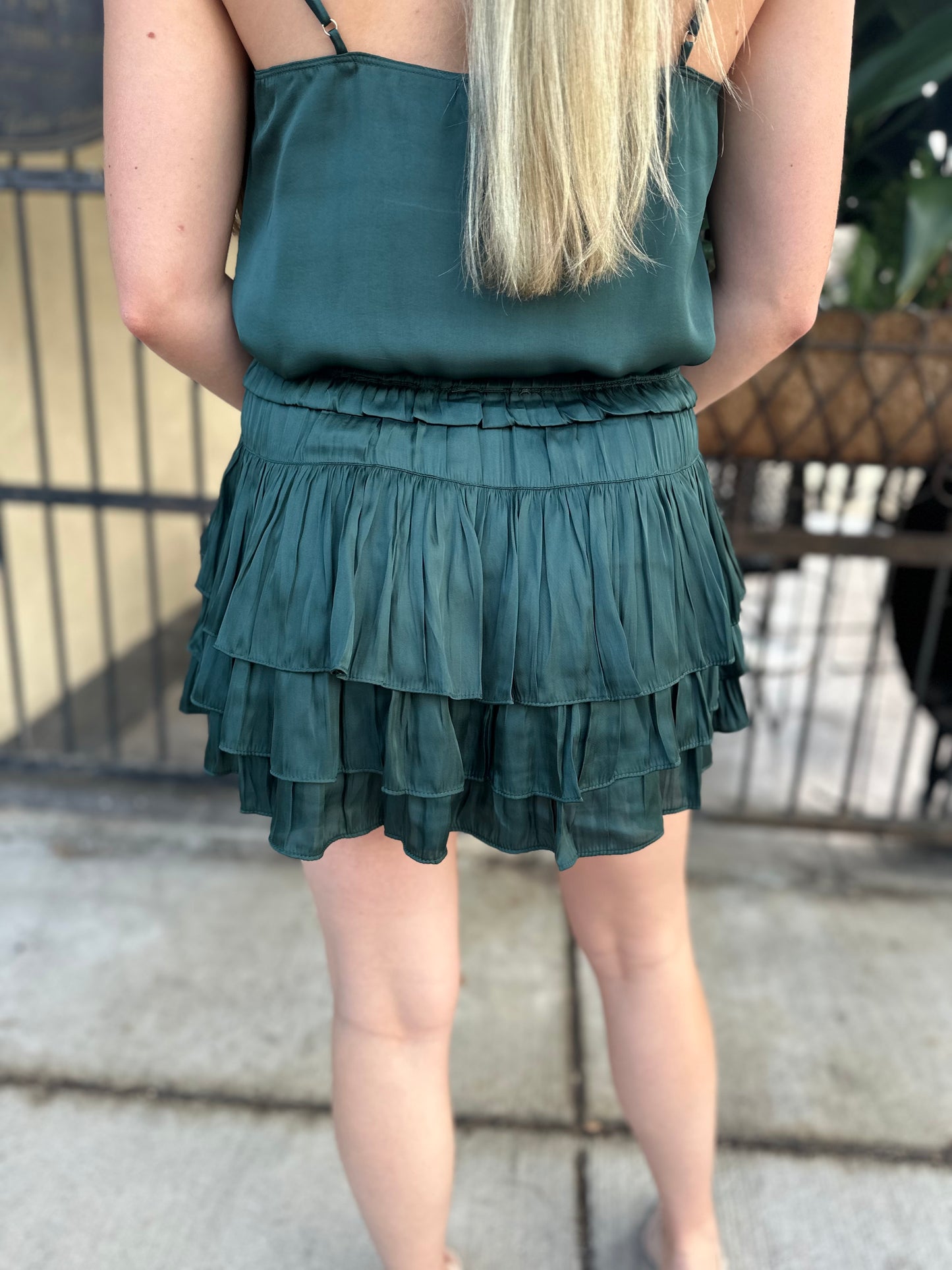 Mandy Layered Skort- Teal Blue