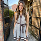 Adam Striped Dress- Mocha