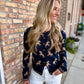 Astra Horse Cardigan- Navy