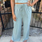 FP Mineral Washed 2 PC Pants Set- Sage Green