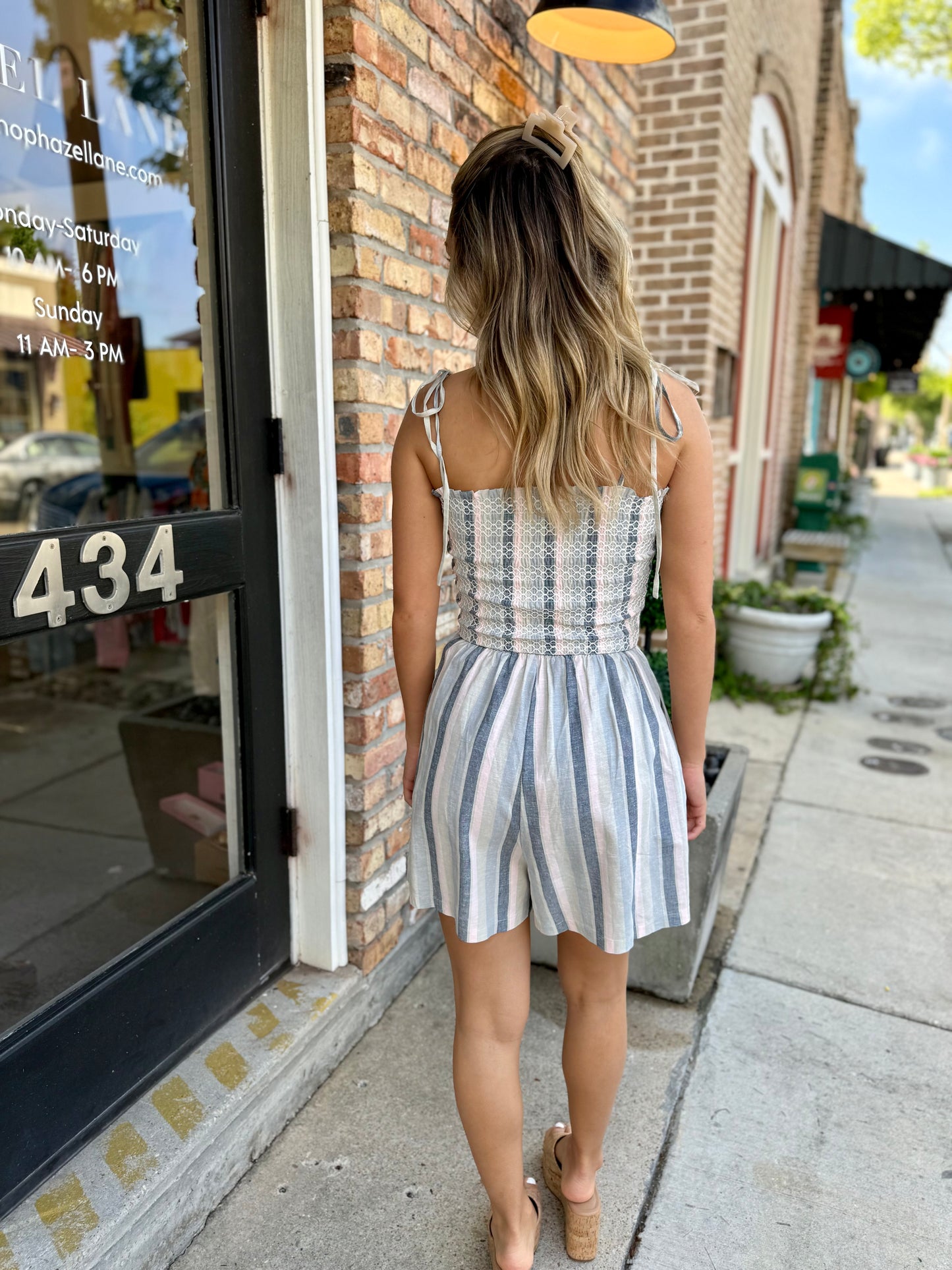 Sweetgrass Stripe Romper
