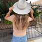 Maison Boho Suede Hat- Ivory