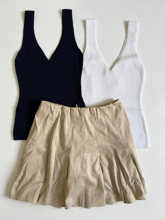 Ellis Skort- Taupe Greige