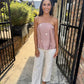 Clear Eyes Eyelet Pants- Cream