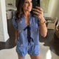 Azure Lace Top- Blue