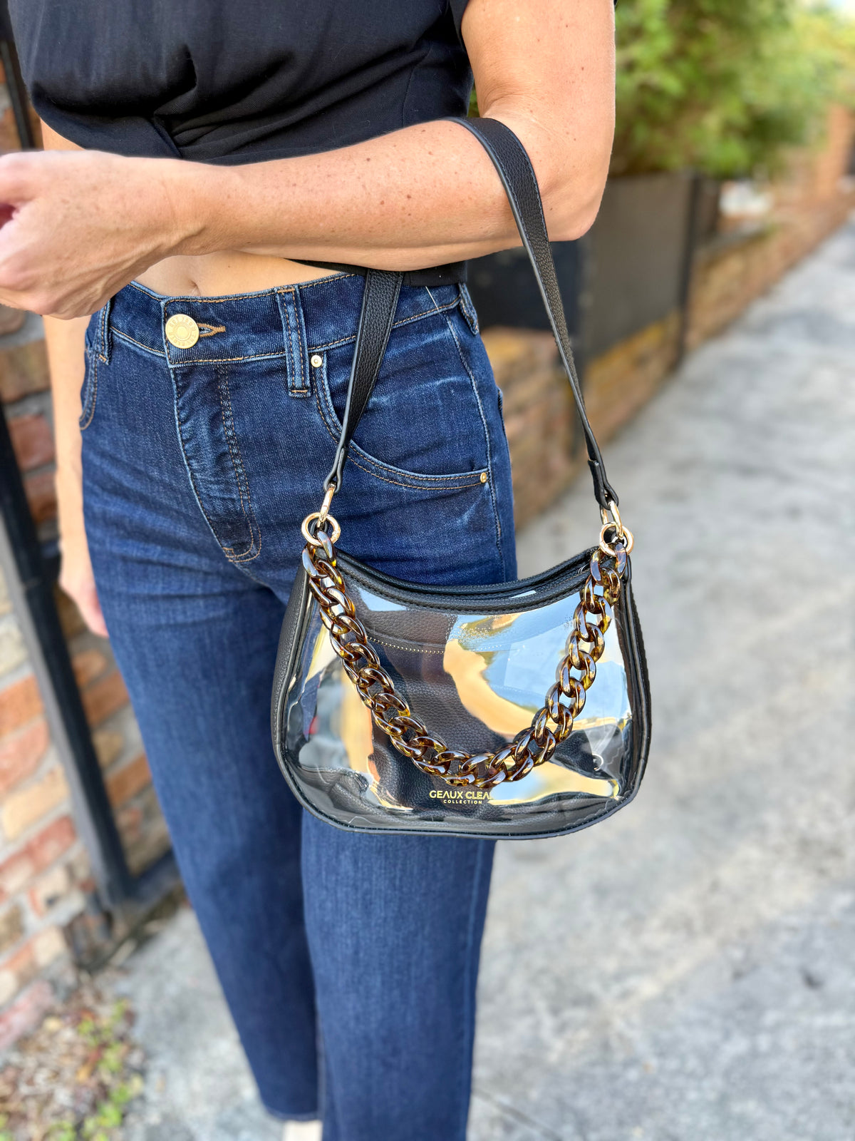 Mimi Clear Bag- Black