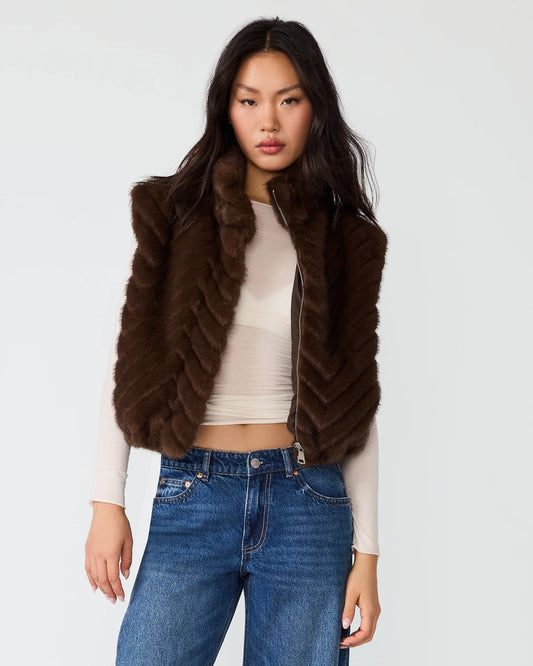 Luxie Vest- Dk Espresso