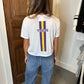 LSU Crop Tee- White