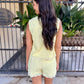 Kenny Eyelet Shorts- Lemon