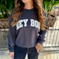 Z Supply Hey Boo Crew Sweatshirt- Black
