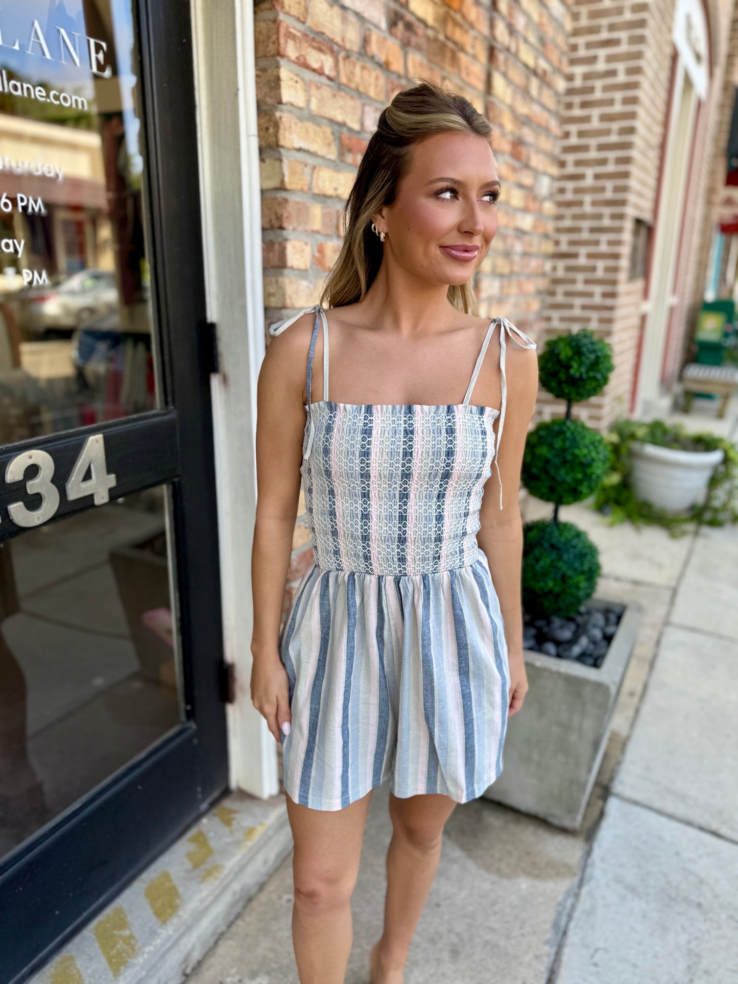 Sweetgrass Stripe Romper