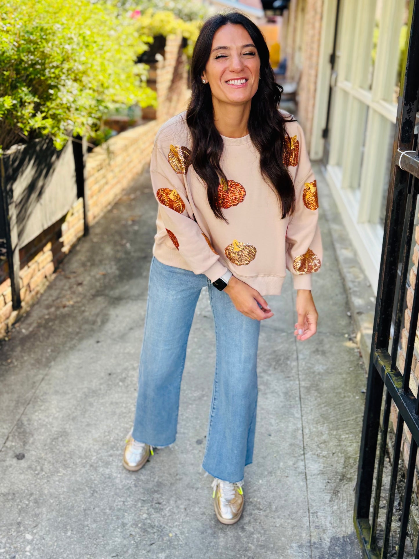 Blakely Slim Wide Leg Denim- Medium Denim