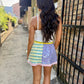 Queen Colorblock Stripe Skort