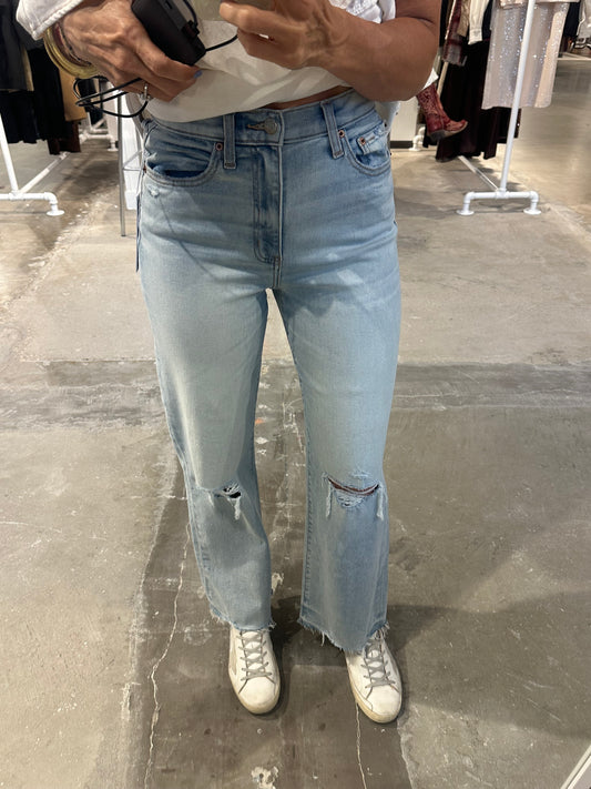 Pleaser HR Wide Ankle Denim- Charisma Distressed