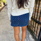 Diamond Denim Skirt- Blue