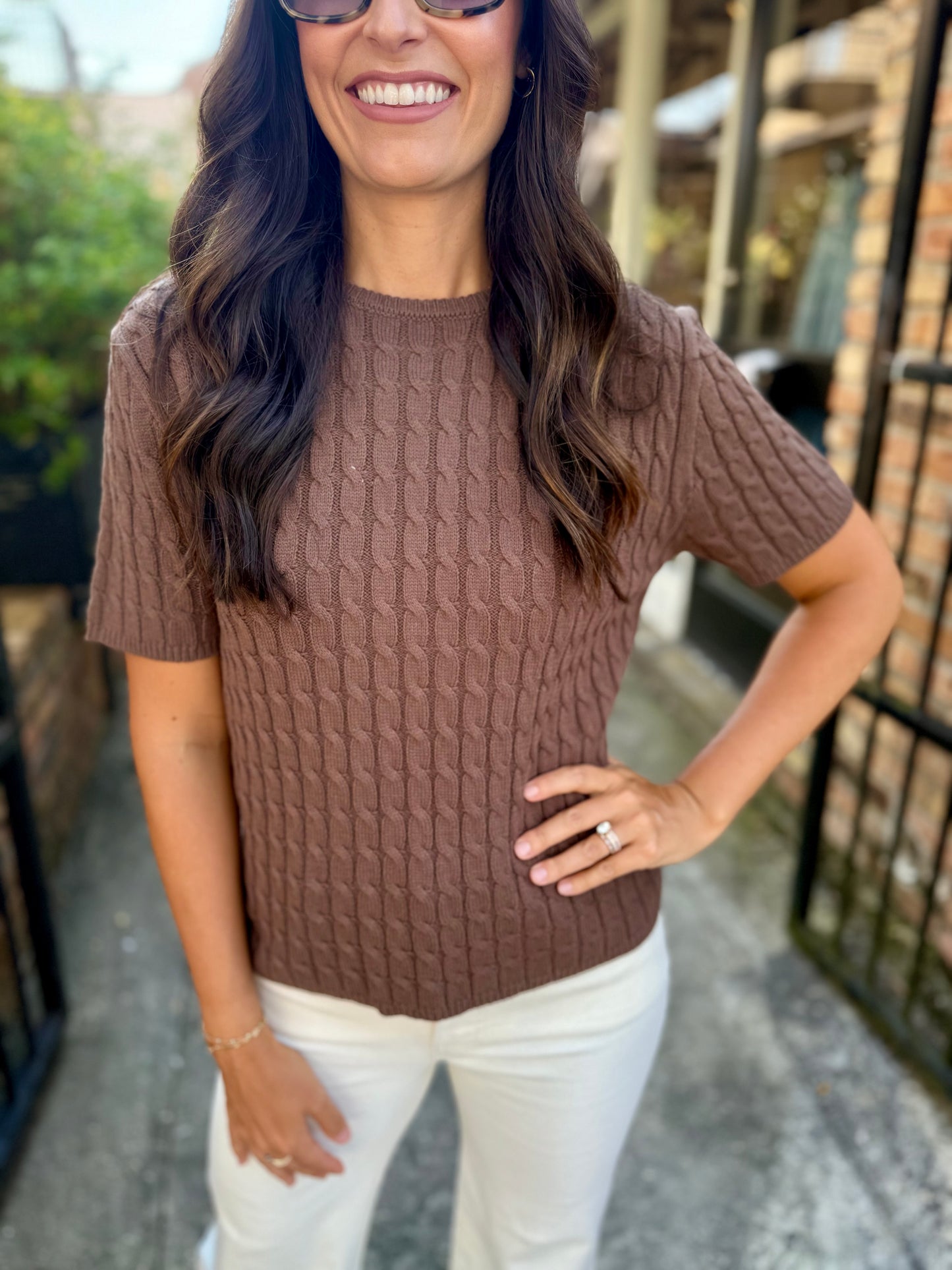 Culotta Cable Sweater- Chestnut