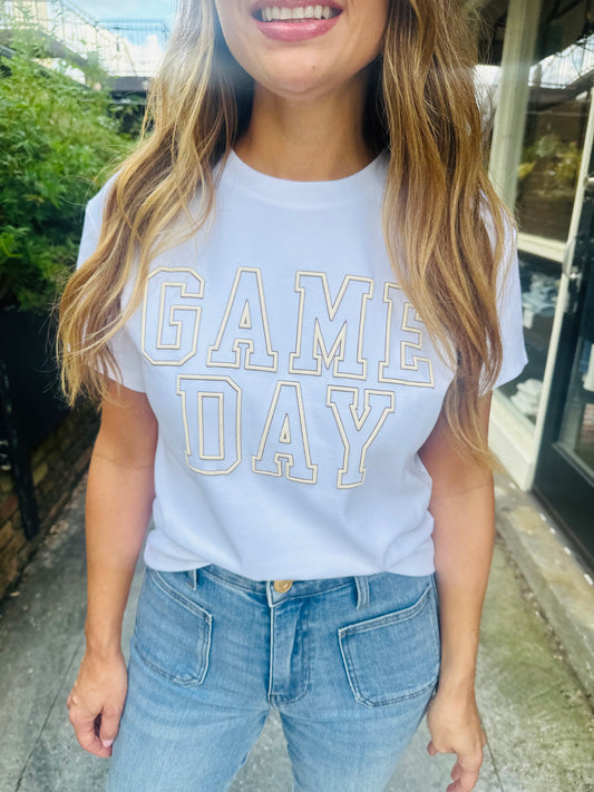 Puff Game Day Tee- White