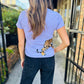 Tiger Wrap Around Tee- Lavender