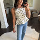 Polka Dot Peplum- White & Green