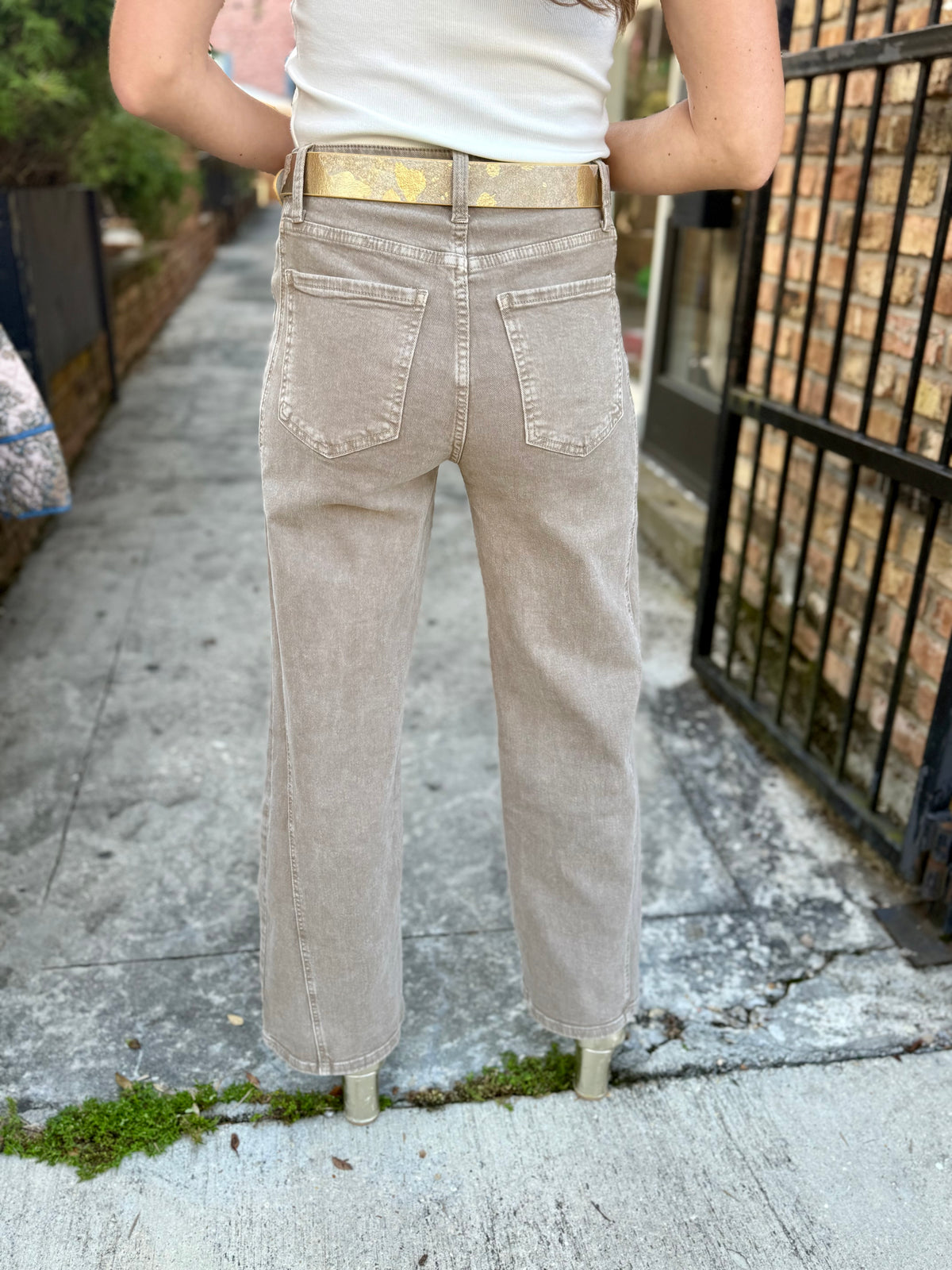 Meg (Milk Tea) HR Side Panel Denim