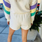 Pastel Stripe Shorts- Ivory