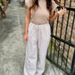 Cuddy Cap Sleeve Top- Lt. Brown
