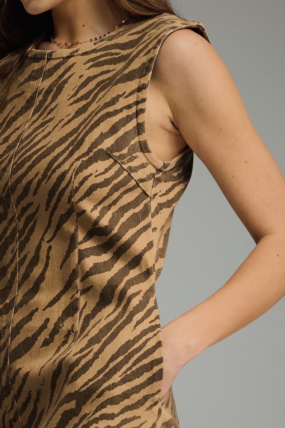 Feral Zebra Dress- Brown
