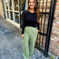 Scattered Multi Tree Pants- Mossy Green