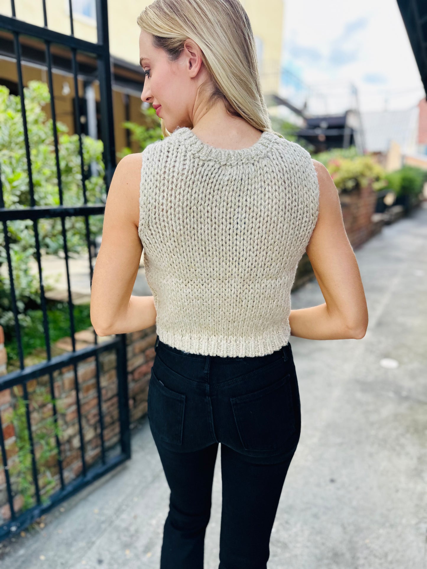 Eleny Sweater Vest- Dusty Taupe