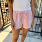 Z Supply Perfect Stripe Short- Tiger Lily