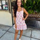 Mina Embroidery Mini Dress- White Combo