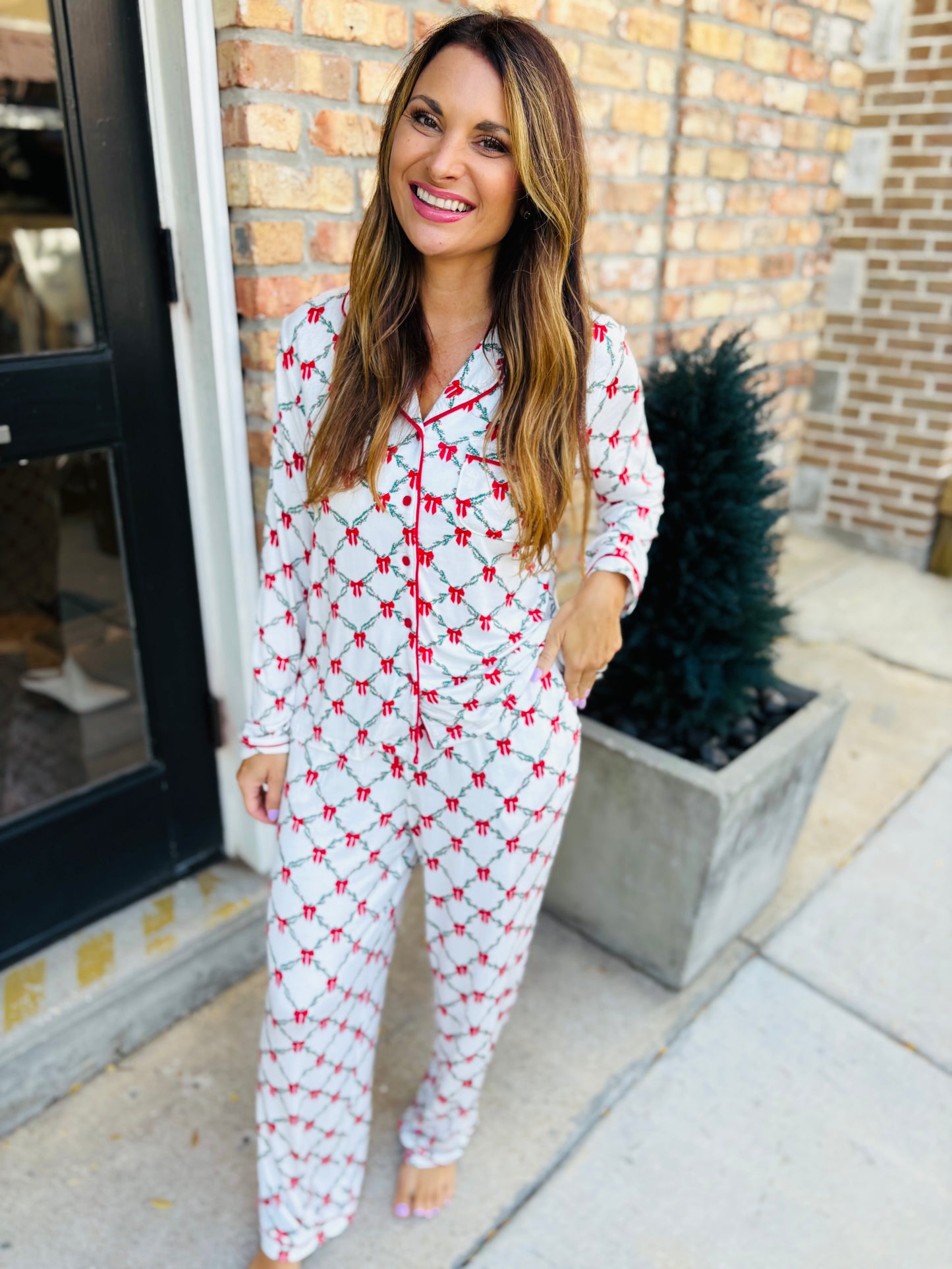 Charlotte Lattice Garland Pajamas