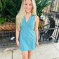 Polo Tank Dress- Grey Teal