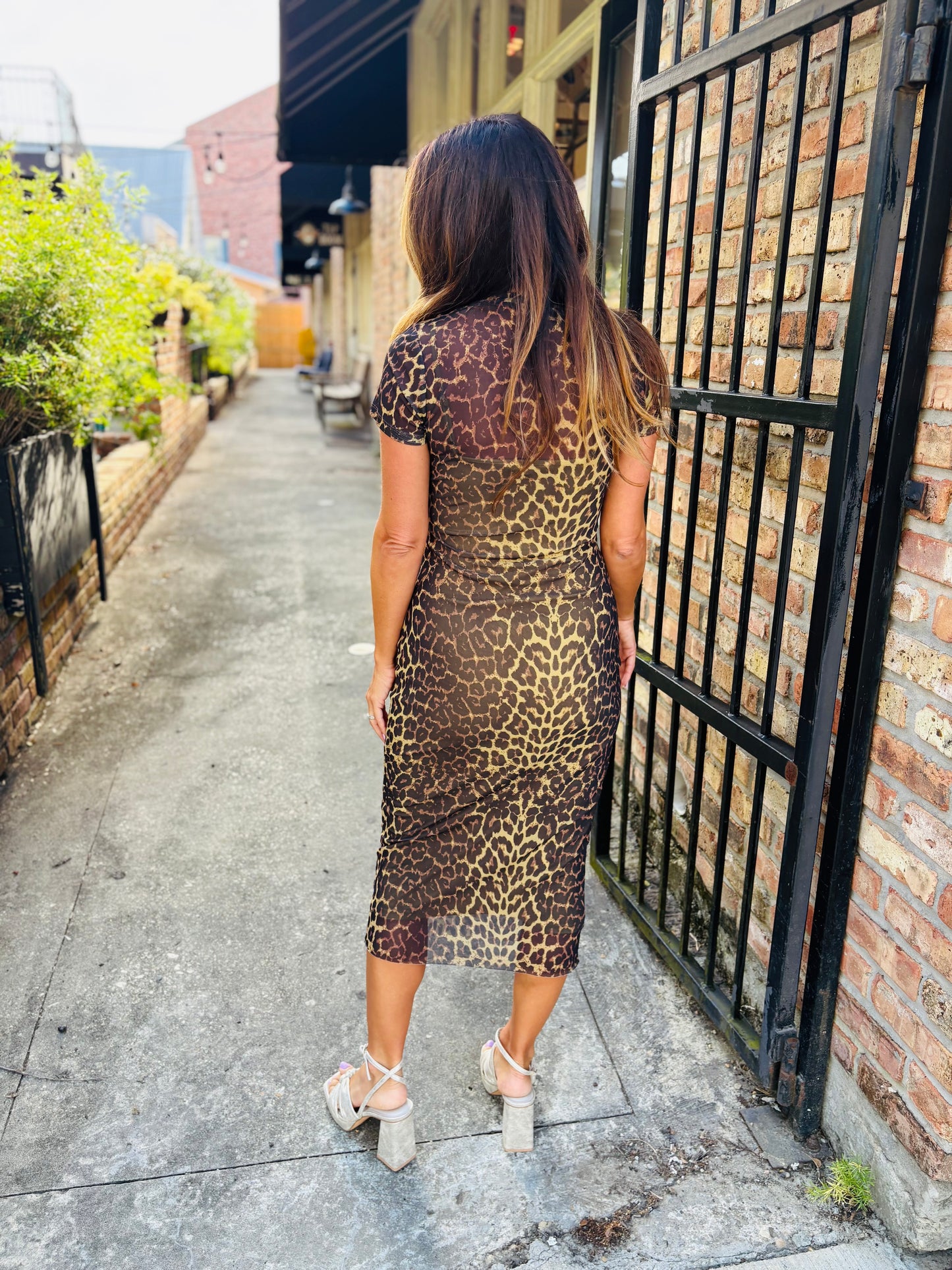 Hailee Dress- Hot Spots/Leopard