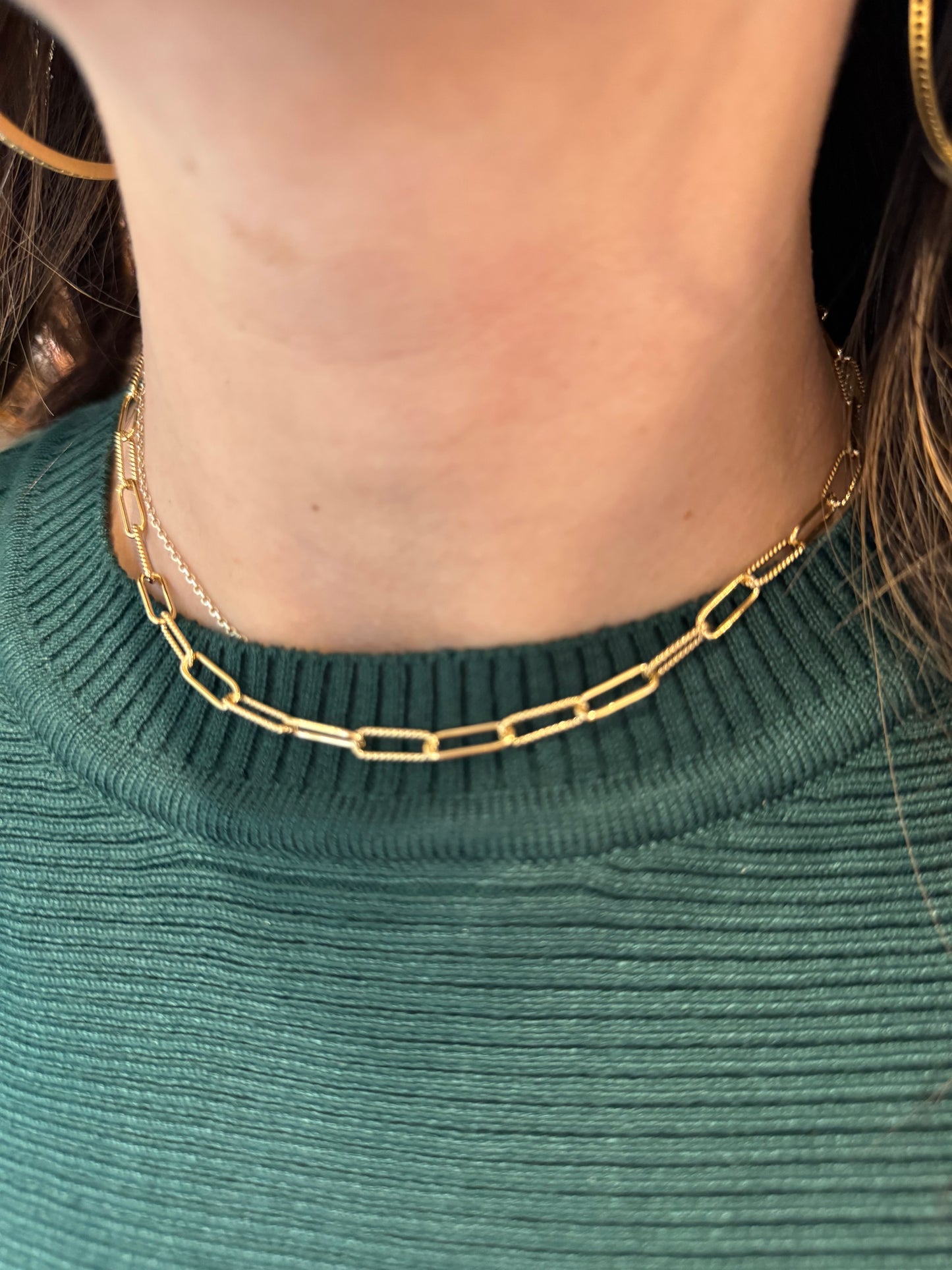 Serefina Link Necklace- Gold