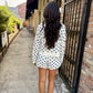 Polka Dot Mock Sweatshirt Top