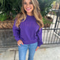 Tigers Tonal Sweatshirt- Purple