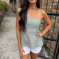 Waves Tube Top- Sage Green