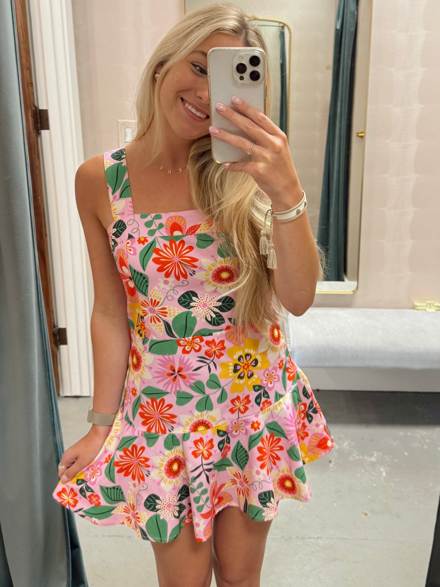 Emily Mini Dress- Floral Pop