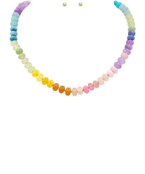 Rani Rondelle Necklace SET- Pastel